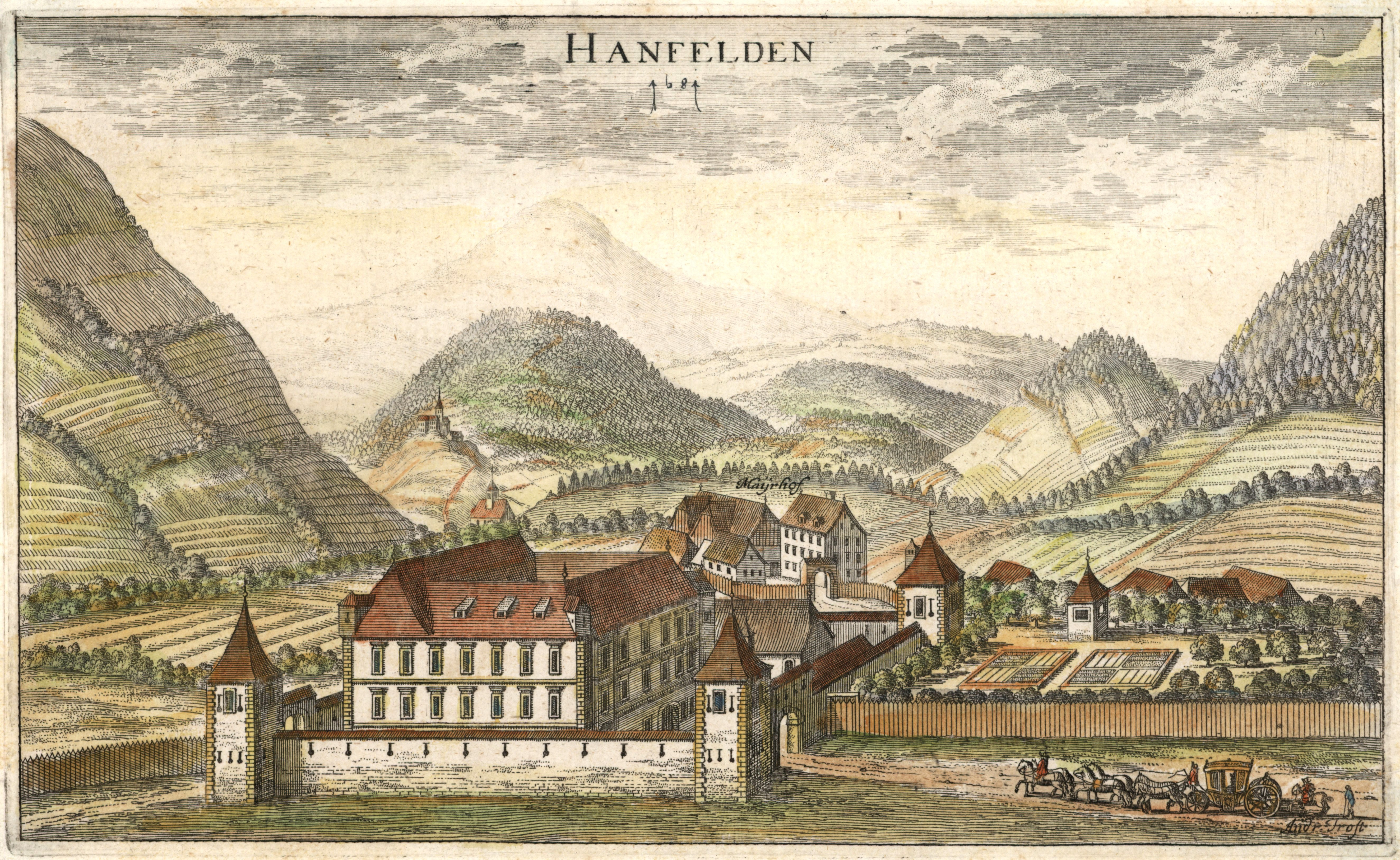 Schloss Hanfelden vom Westen 1681