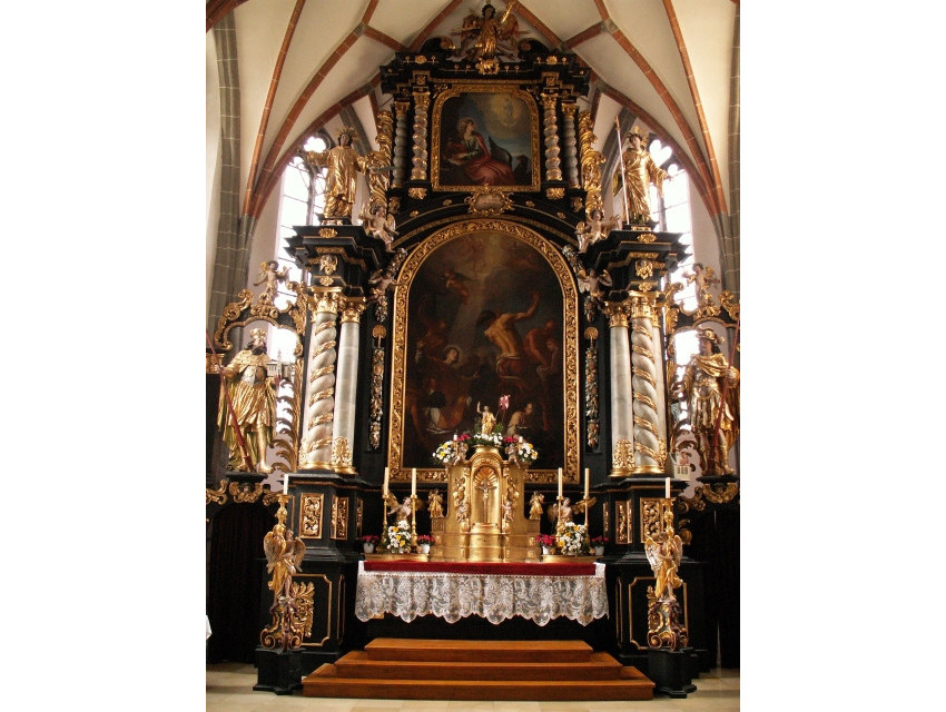Altarbild mit Steinigung des hl. Stephanus